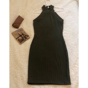Charlotte Russe Green Midi Dress Classy Look